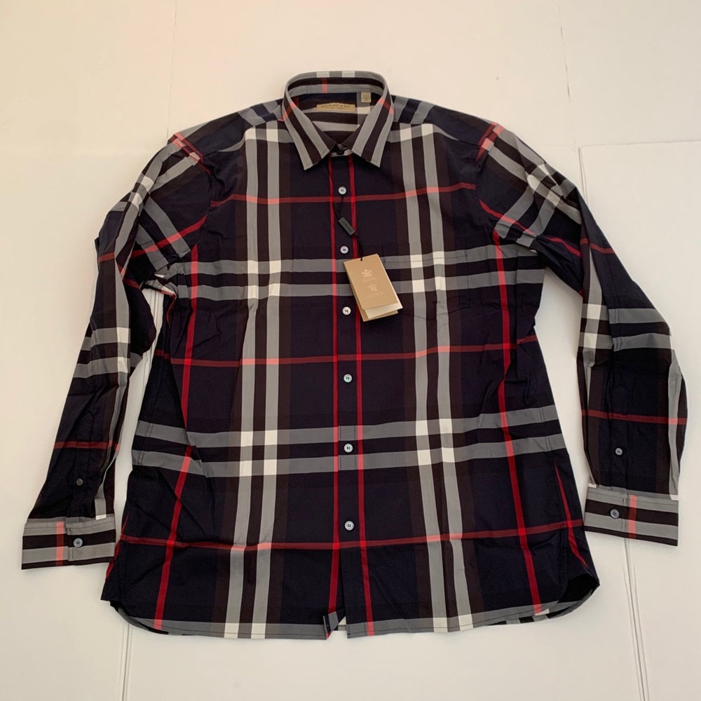 BURBERRY London England Plaid Check Men’s Shirt XL - Picture 2 of 7